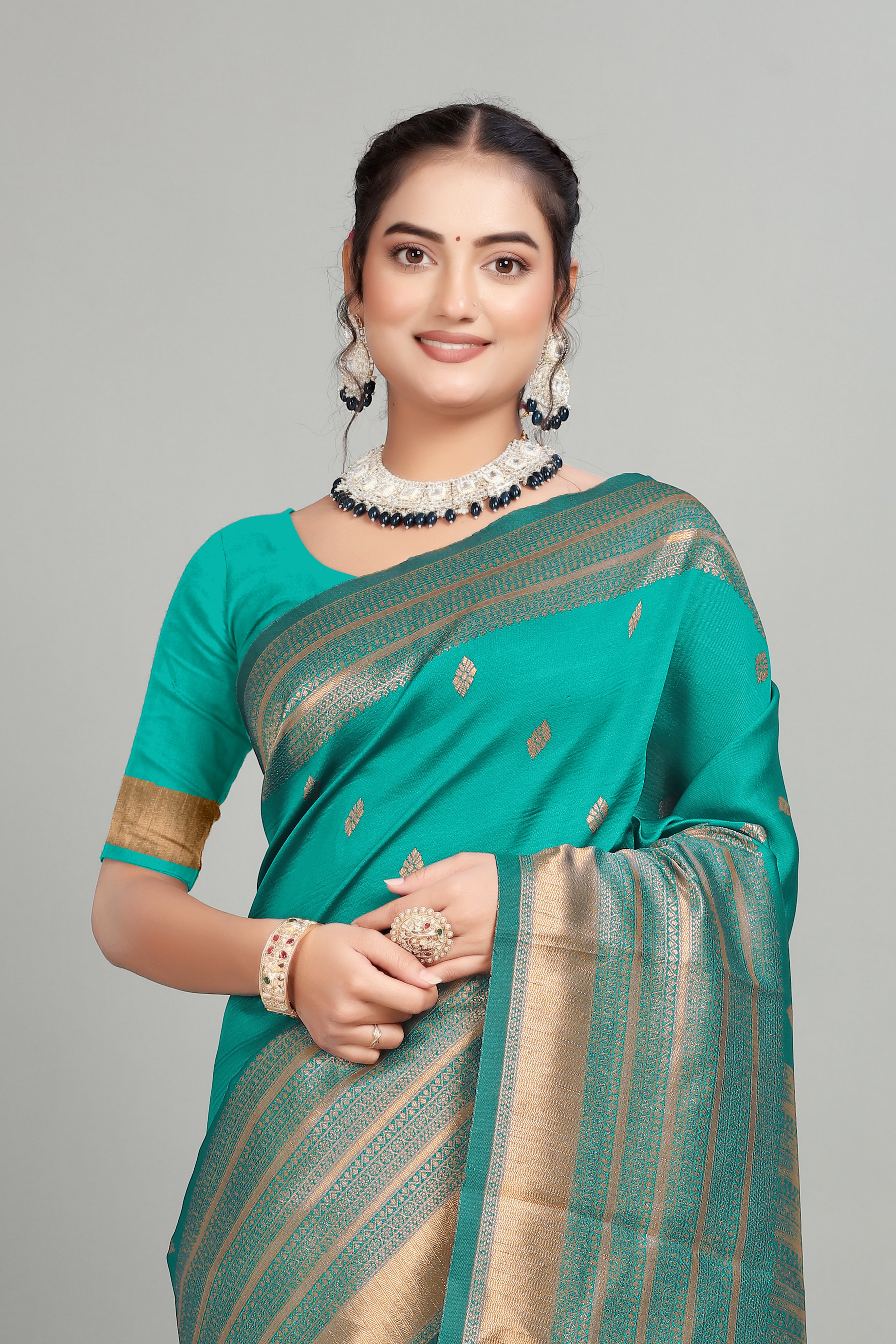 Green Woven Silk Saree