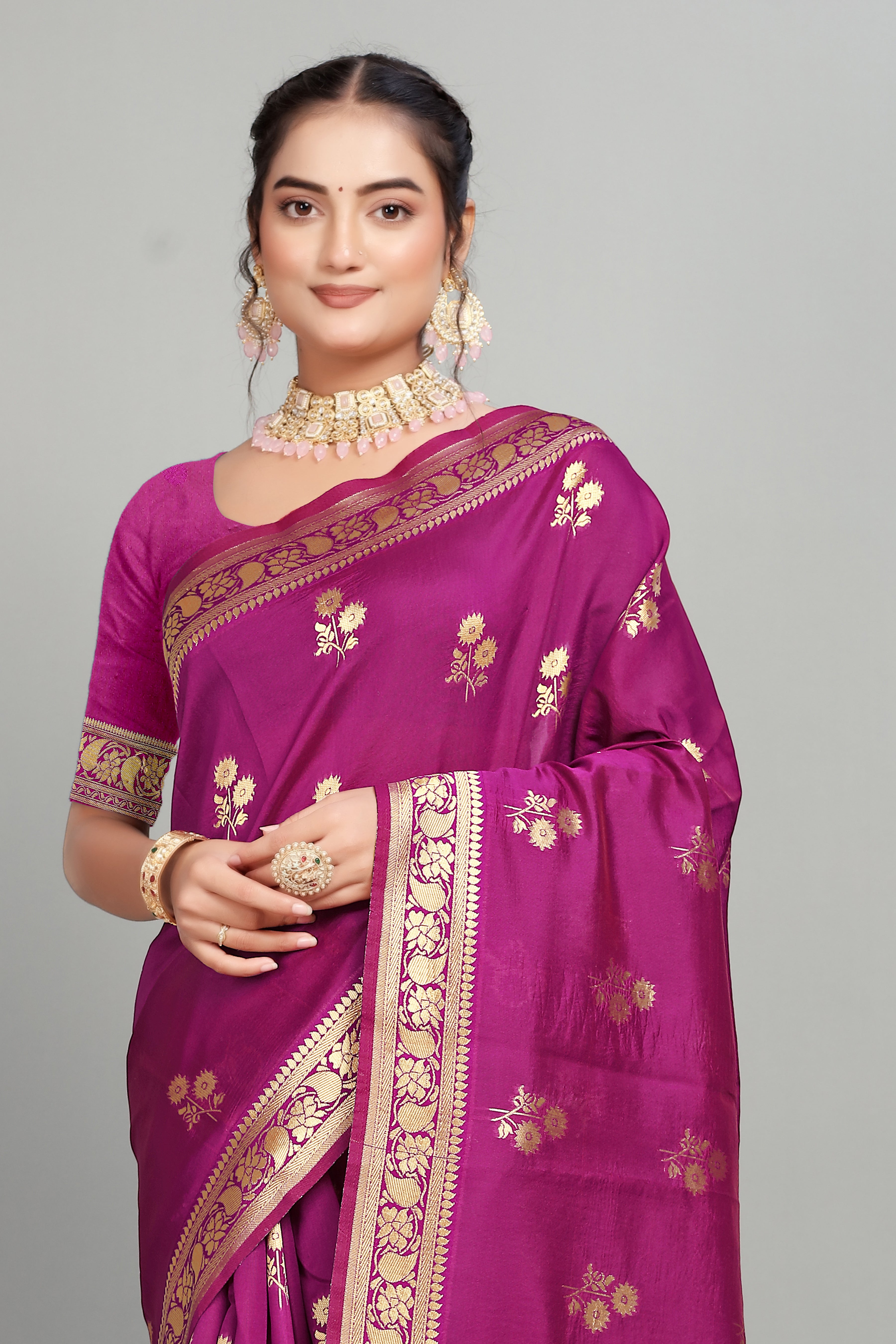 Purple Soft Silk Saree