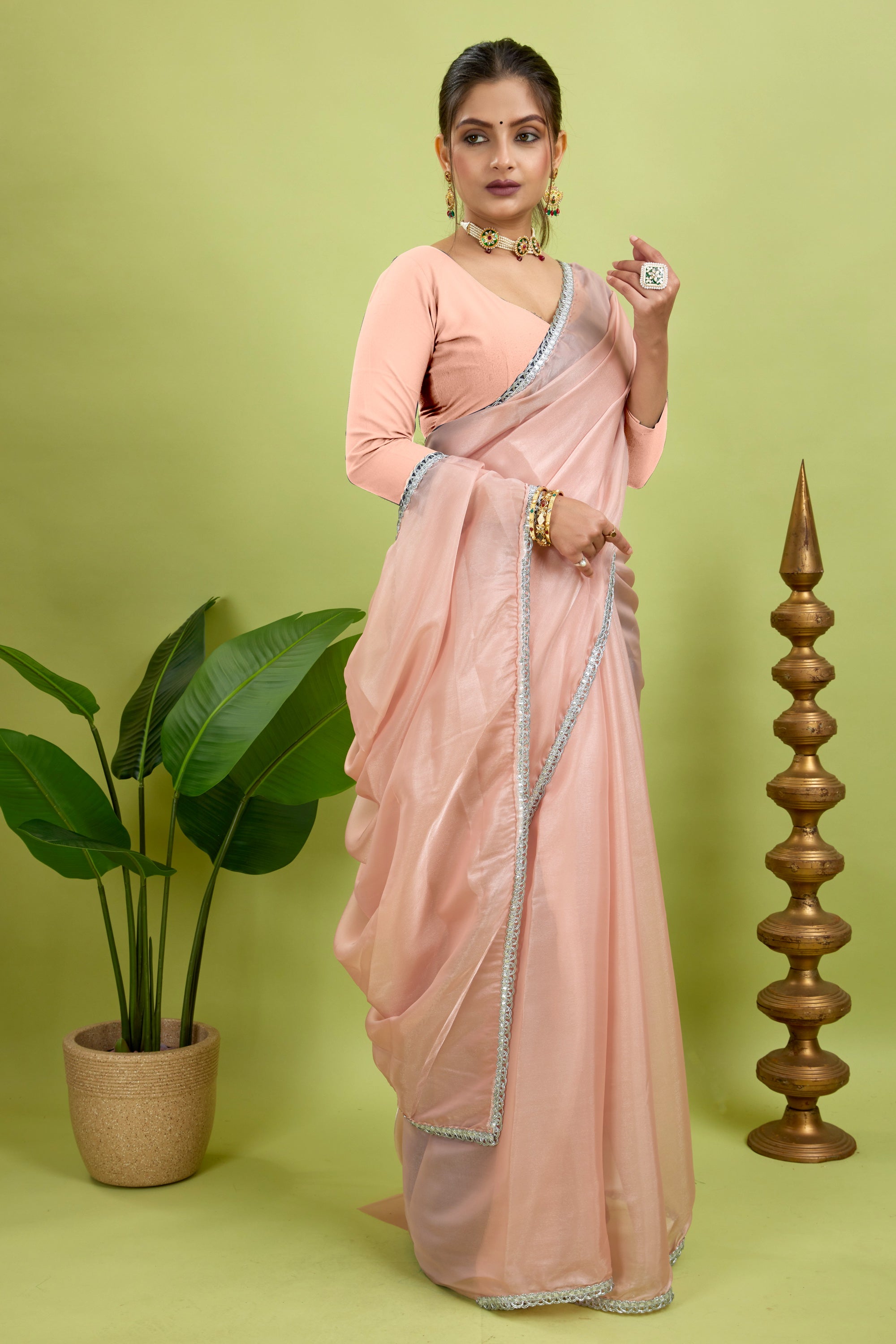 Baby Pink Jimmy Choo Saree
