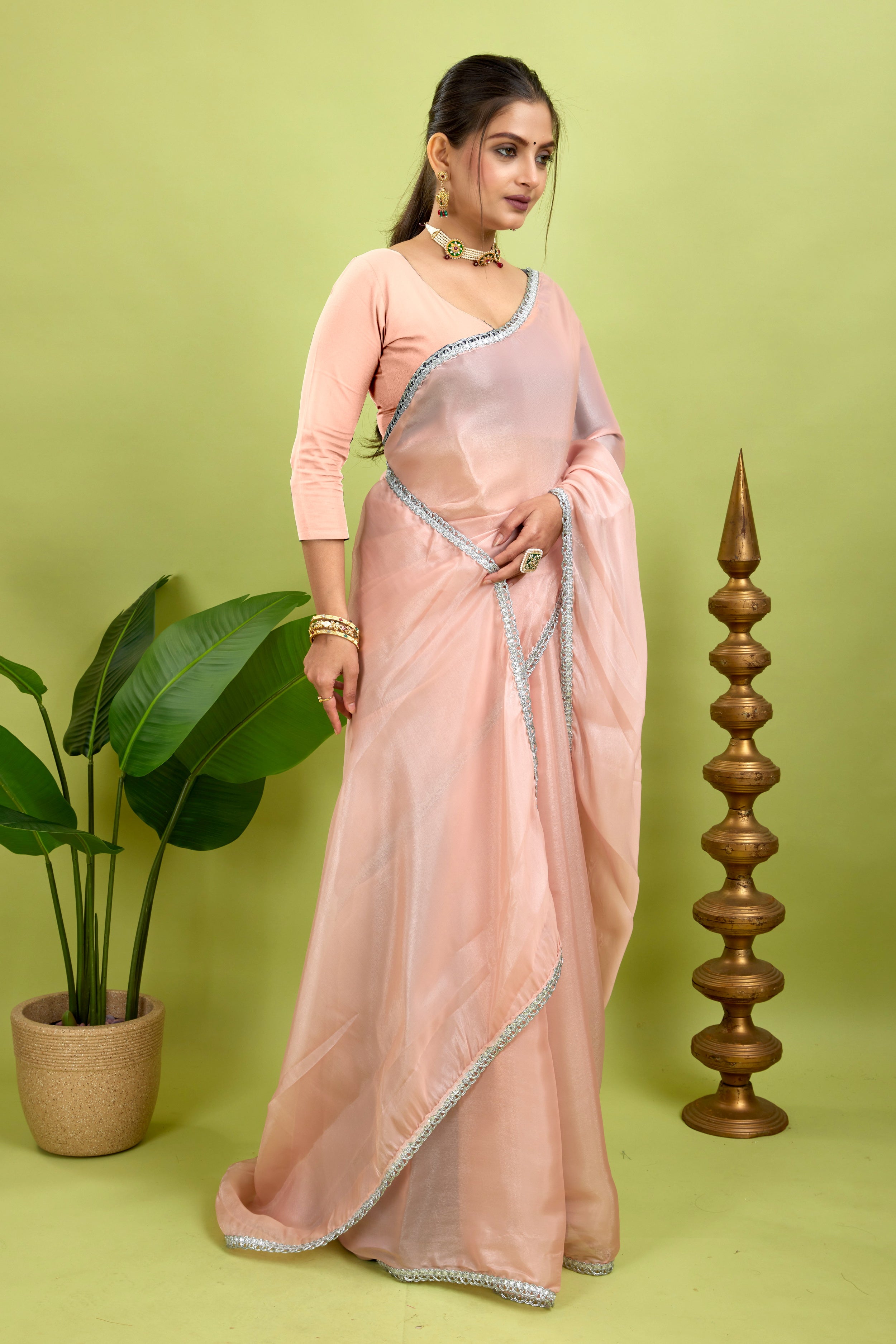 Baby Pink Jimmy Choo Saree