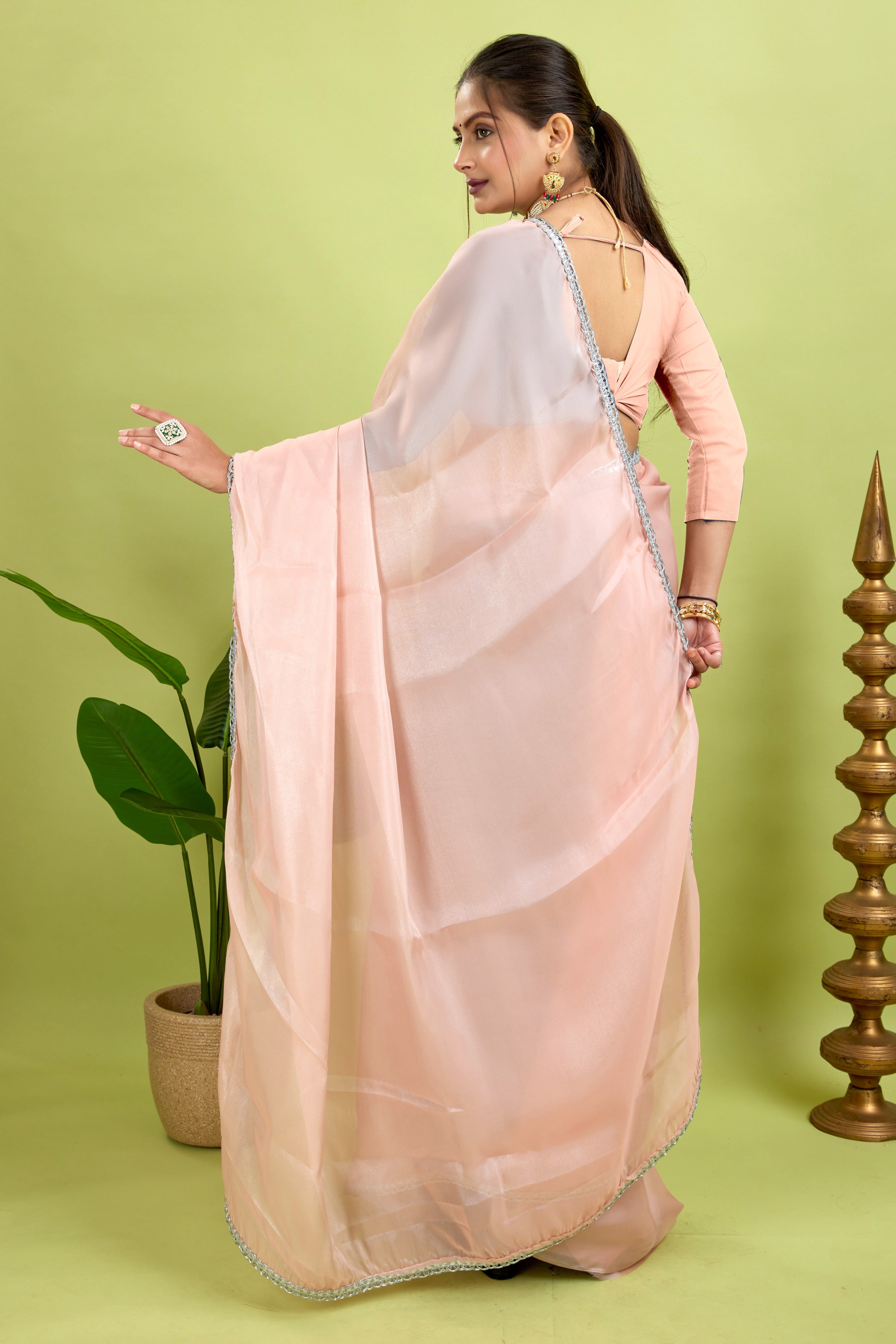 Baby Pink Jimmy Choo Saree