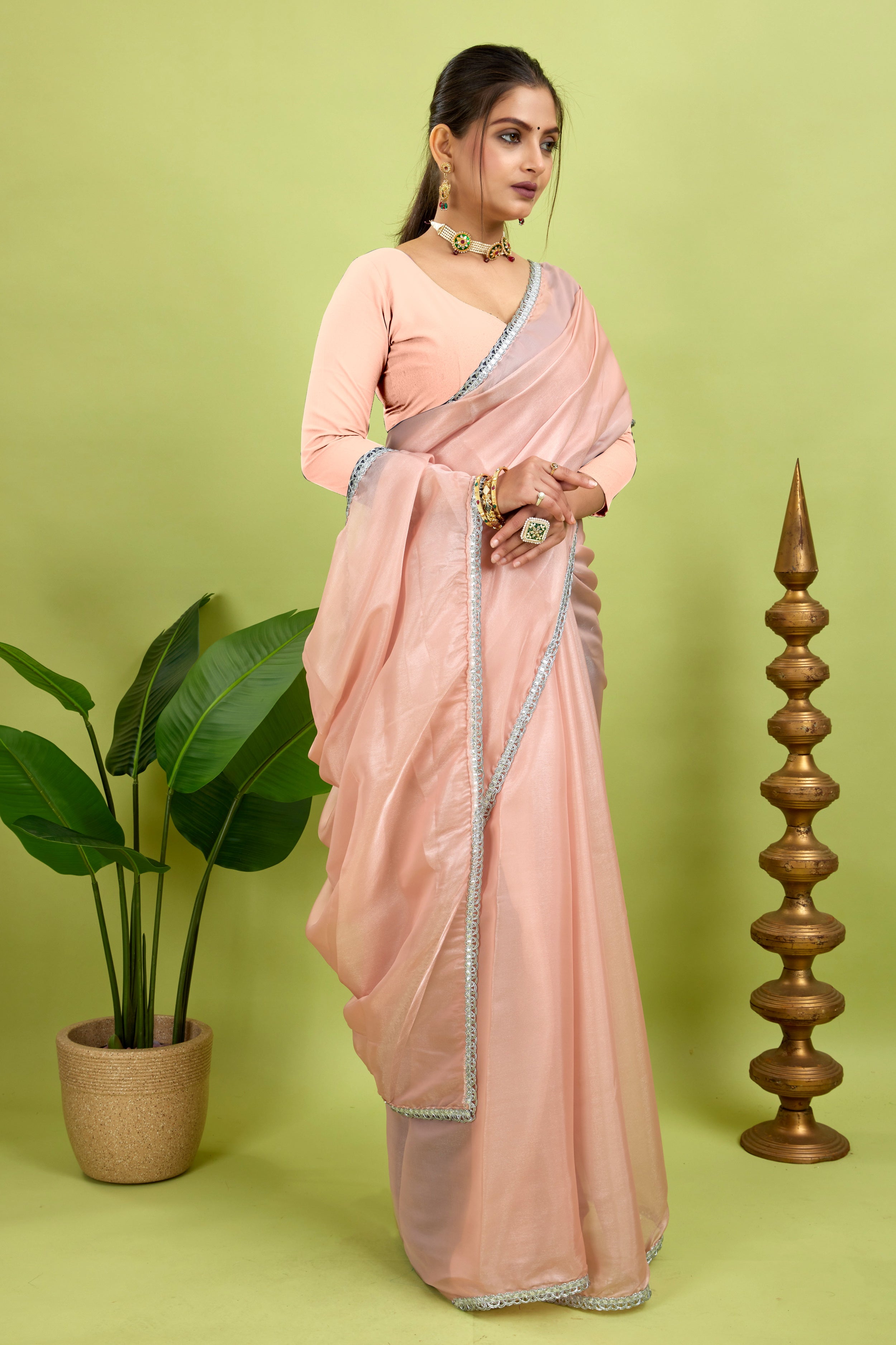 Baby Pink Jimmy Choo Saree