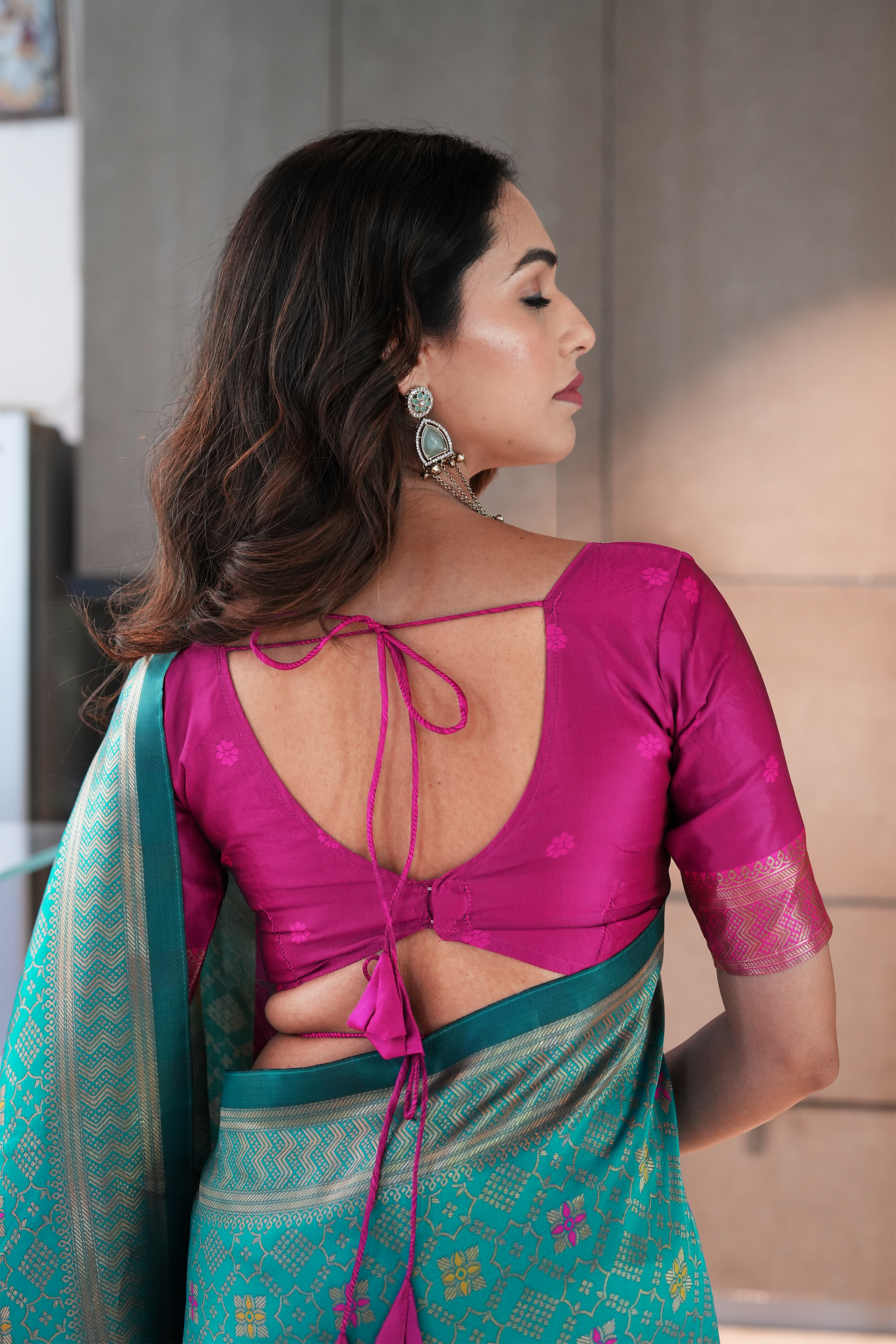 Blue Woven Banarasi Silk Saree