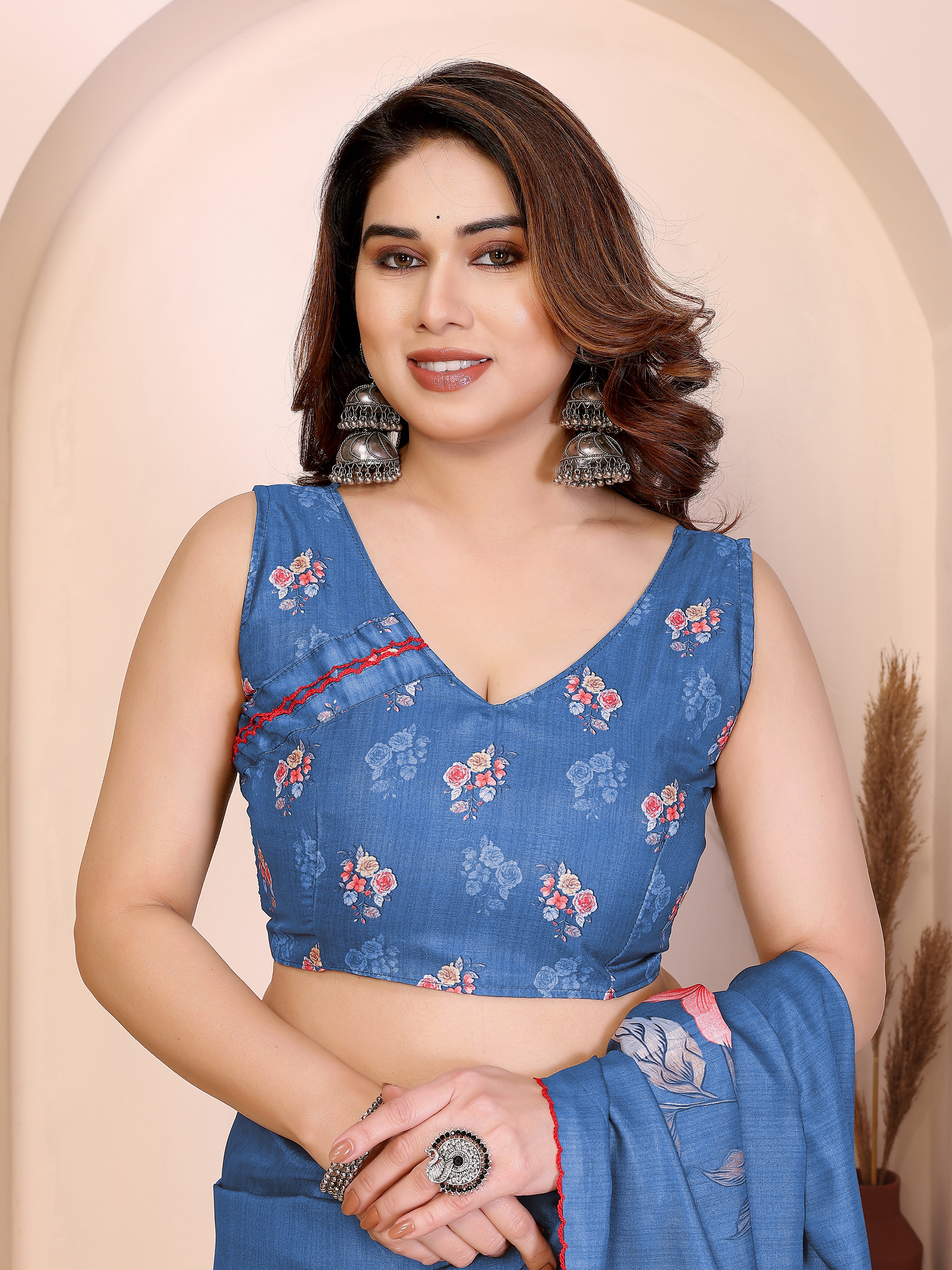 Blue Manipuri Silk Saree