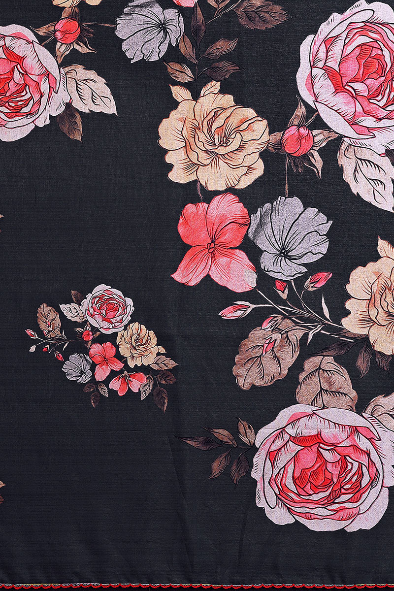 Black Manipuri Silk Saree