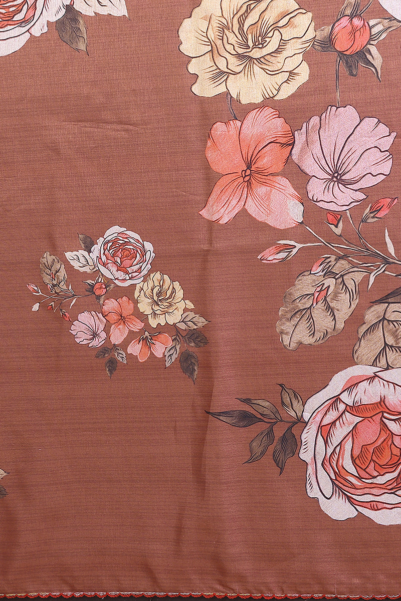 Brown Manipuri Silk Saree