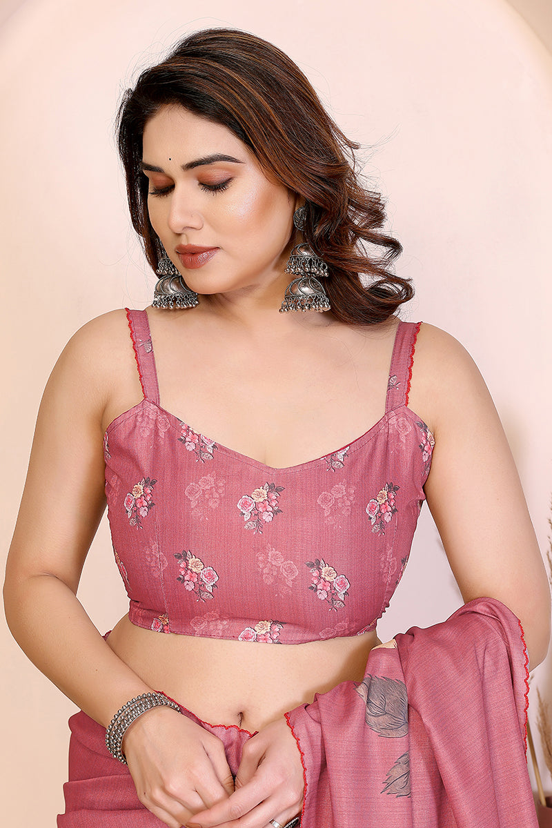 Pink Manipuri Silk Saree