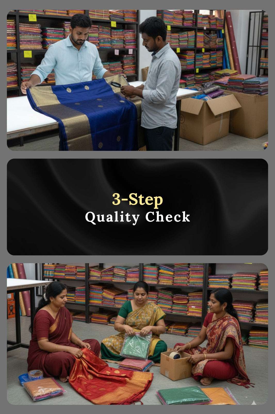 Black Kalamkari Printed Cotton Silk Saree