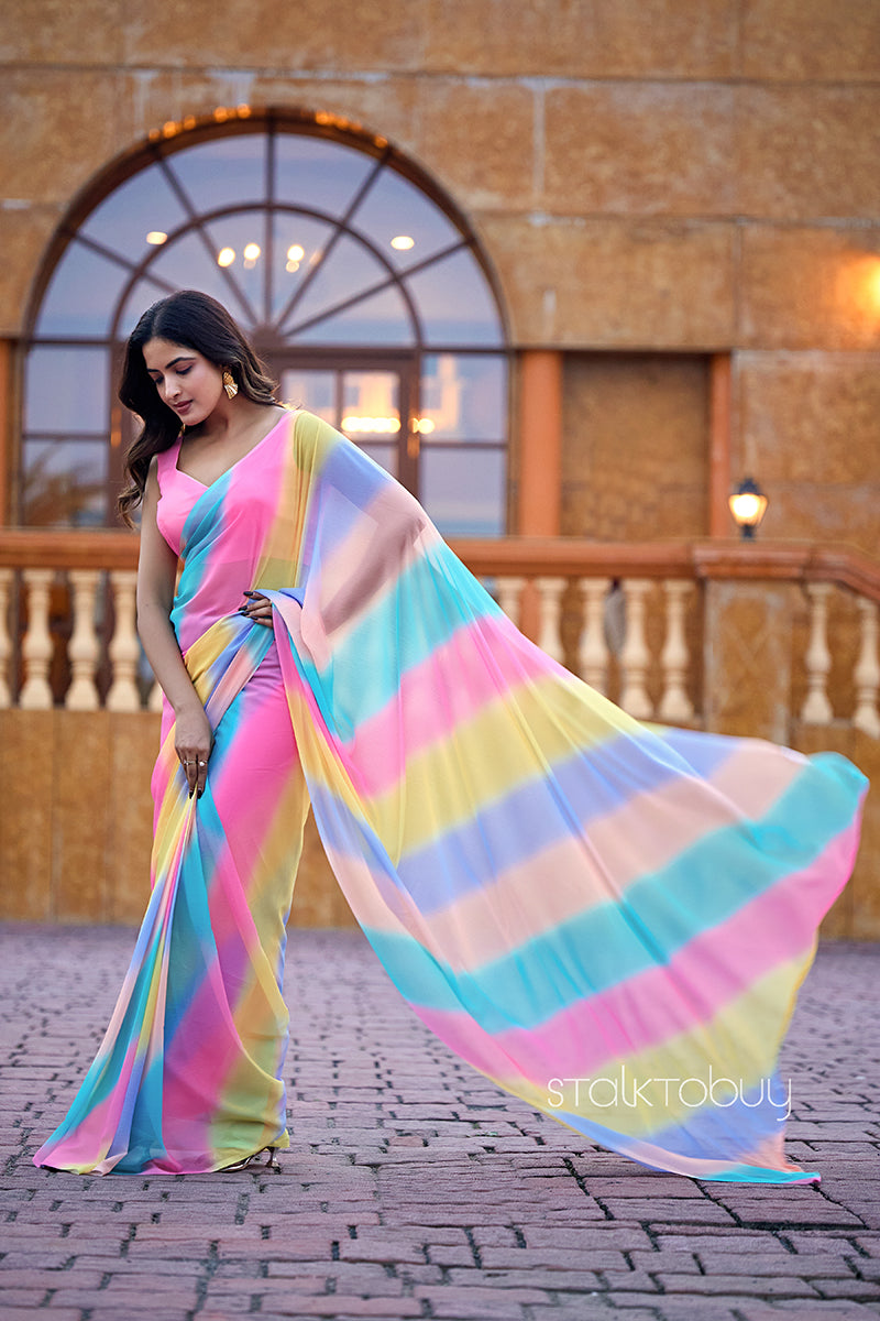SAMANDAR LEHERIYA SAREE
