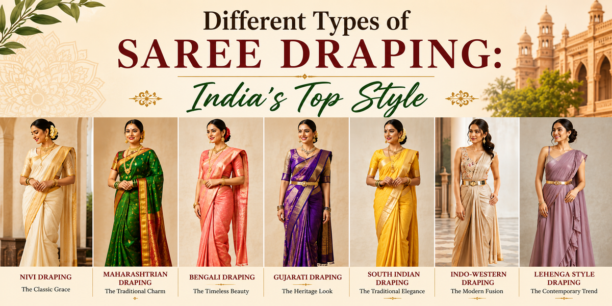 Different Types of Saree Draping: Guide to Saree Draping Styles in India