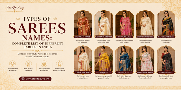 Types of Sarees Names: Complete List of Different Sarees in India