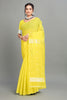 Yellow Cotton Silk Two Toned Printed Saree
