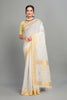 White Soft Lilan Slab Butti Print Casual Wear Saree