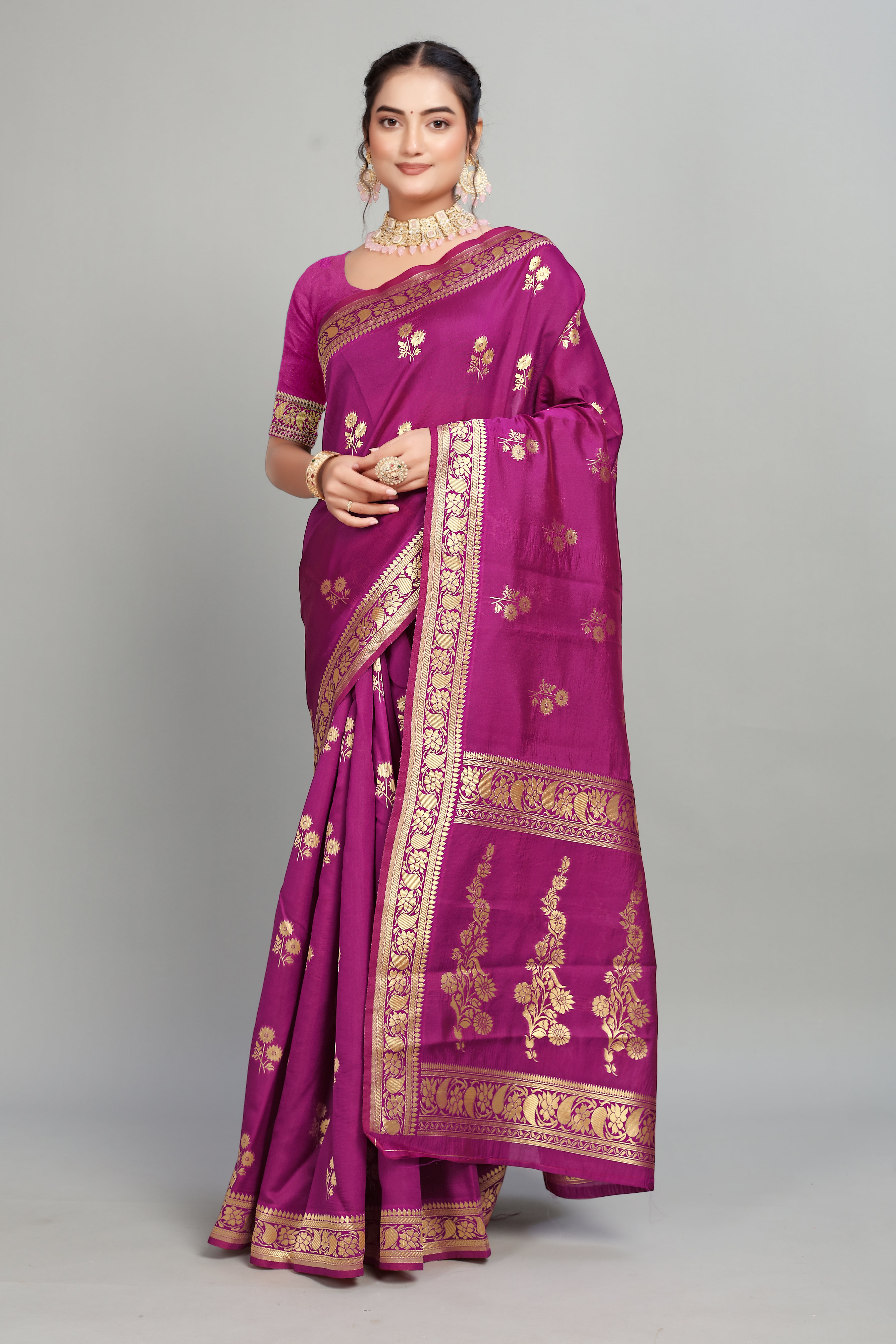Purple Soft Silk Saree