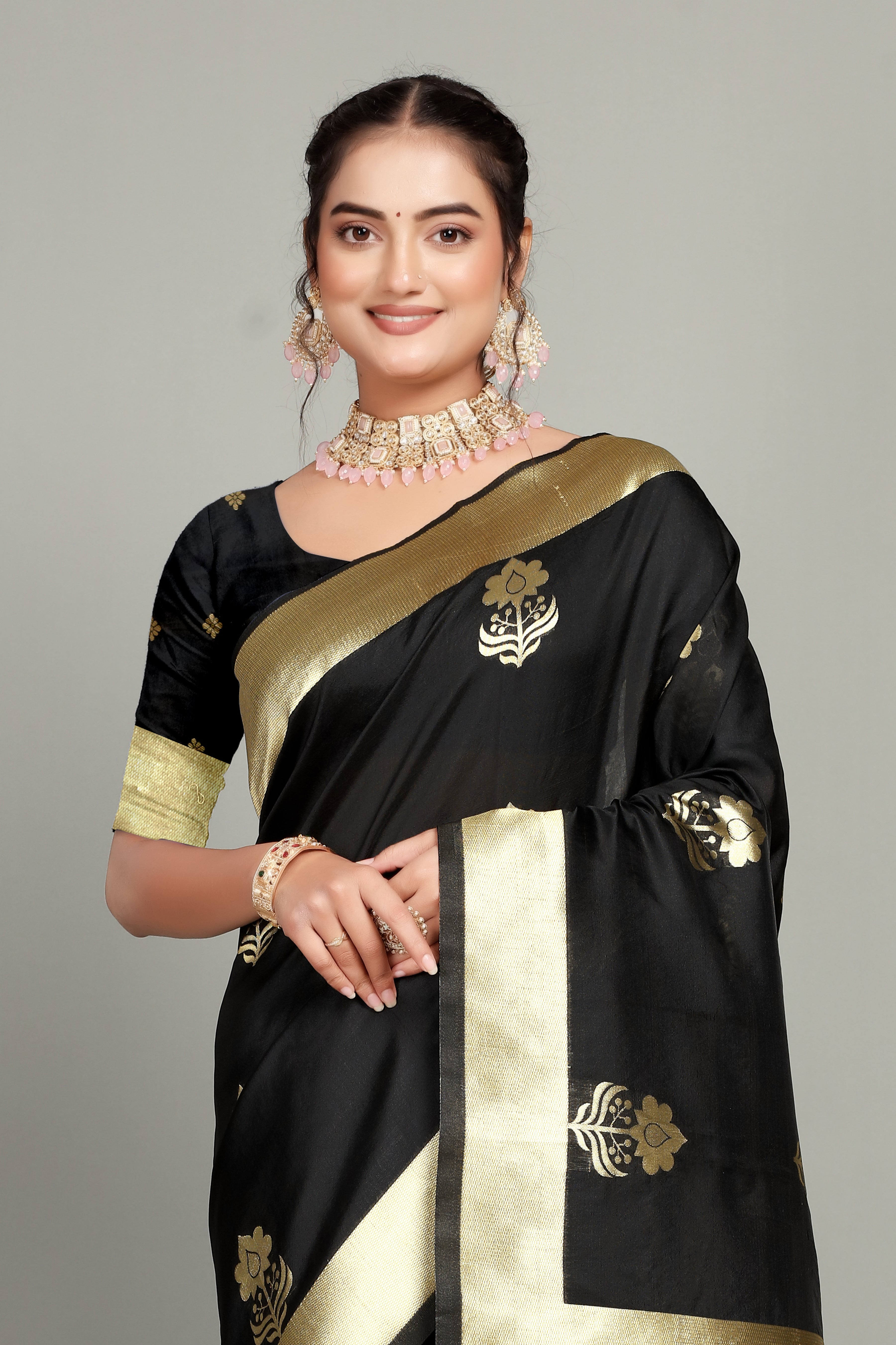 Black Silk Saree