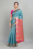 Blue Woven Silk Saree