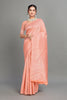 Peach Woven Banarasi Silk Saree