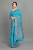 Royal Blue Woven Silk Blend Saree