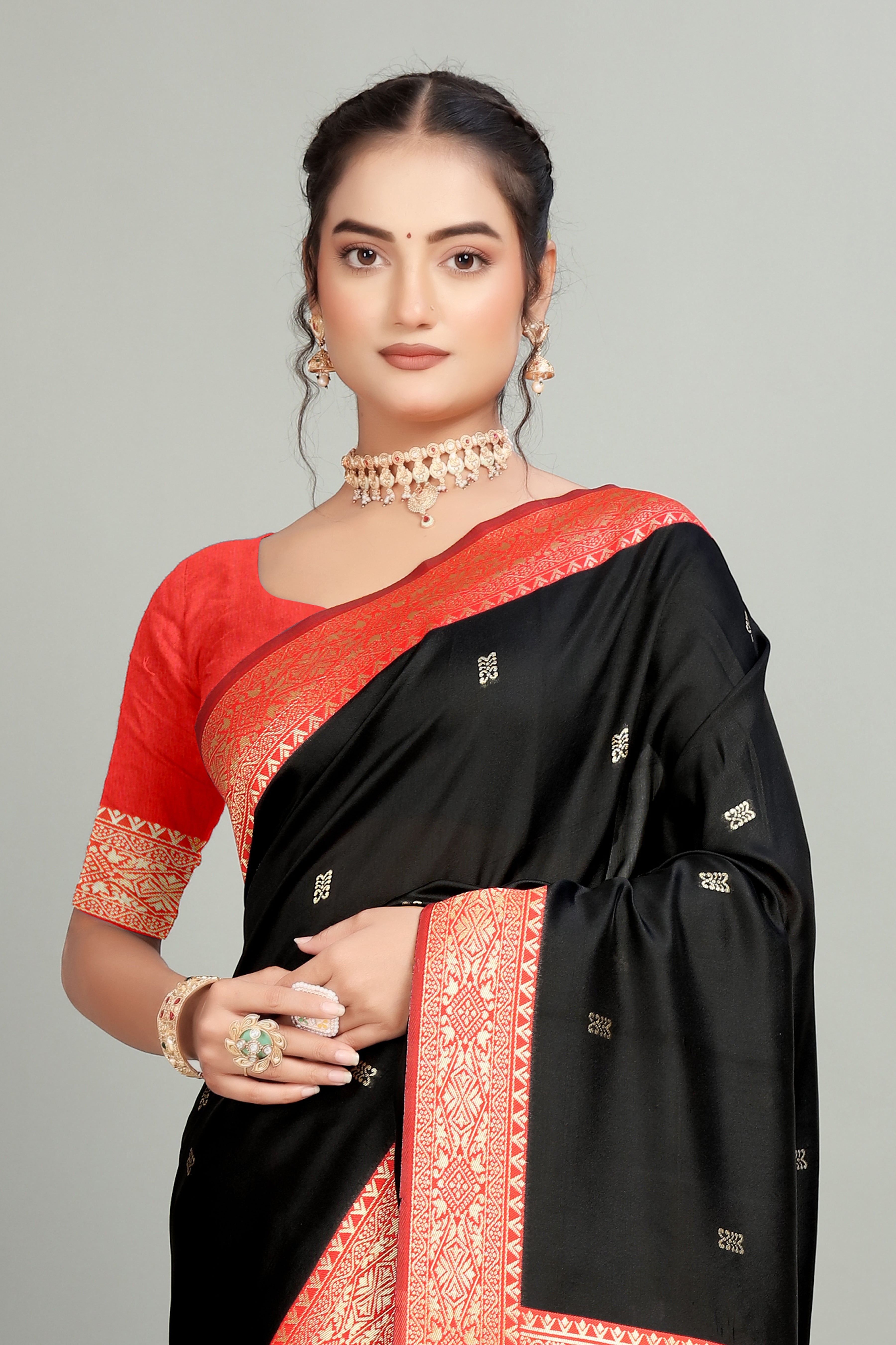 Black Weaving Silk Saree