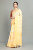 Cream Woven Banarasi Silk Saree