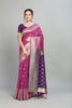 Purple Toned Weaving Cotton Silk Saree