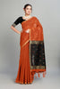 Orange Toned Weaving Cotton Silk Saree