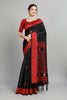 Black Woven Cotton Silk Saree