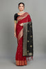 Red Toned Weaving Cotton Silk Saree