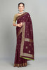 Maroon Soft Lilan Slab Butti Print Casual Wear Saree