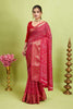 Pink Bandhani Print Soft Dola Cotton Kanjivaram Saree