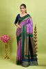 Lavender Narayan Border Silk Blend Saree