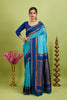 Light Blue Narayan Border Silk Blend Saree