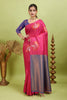 Pink Handloom Woven Banarasi Silk Saree
