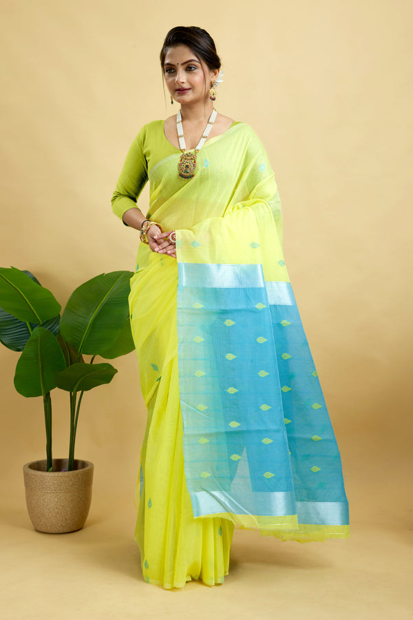 Multicolor Woven Cotton Silk Saree