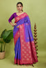 Purple Two-Tone Banarasi Handloom Silk Saree