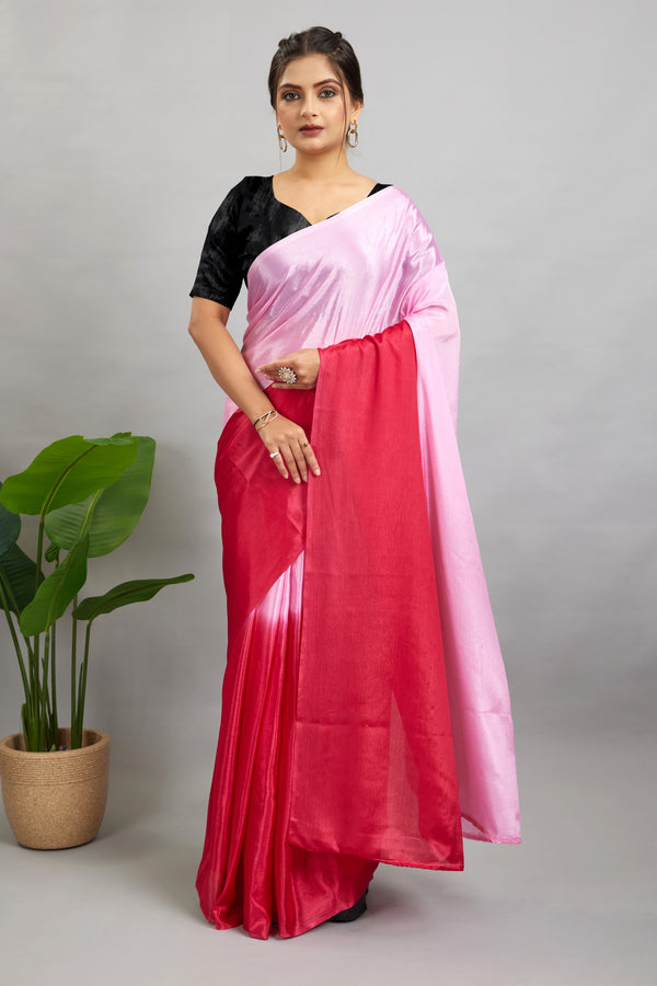 Baby Ready To Wear Two Toned Chinon Silk Saree