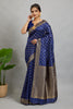 Navy Woven Silk Blend Saree