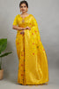 Yellow Pure Banarasi Khadi Silk Saree