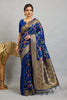 Blue Pure Banarasi Khadi Silk Saree
