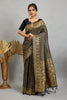 Black Pure Soft Khadi Silk Saree