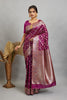 Purple Woven Banarasi Silk Saree