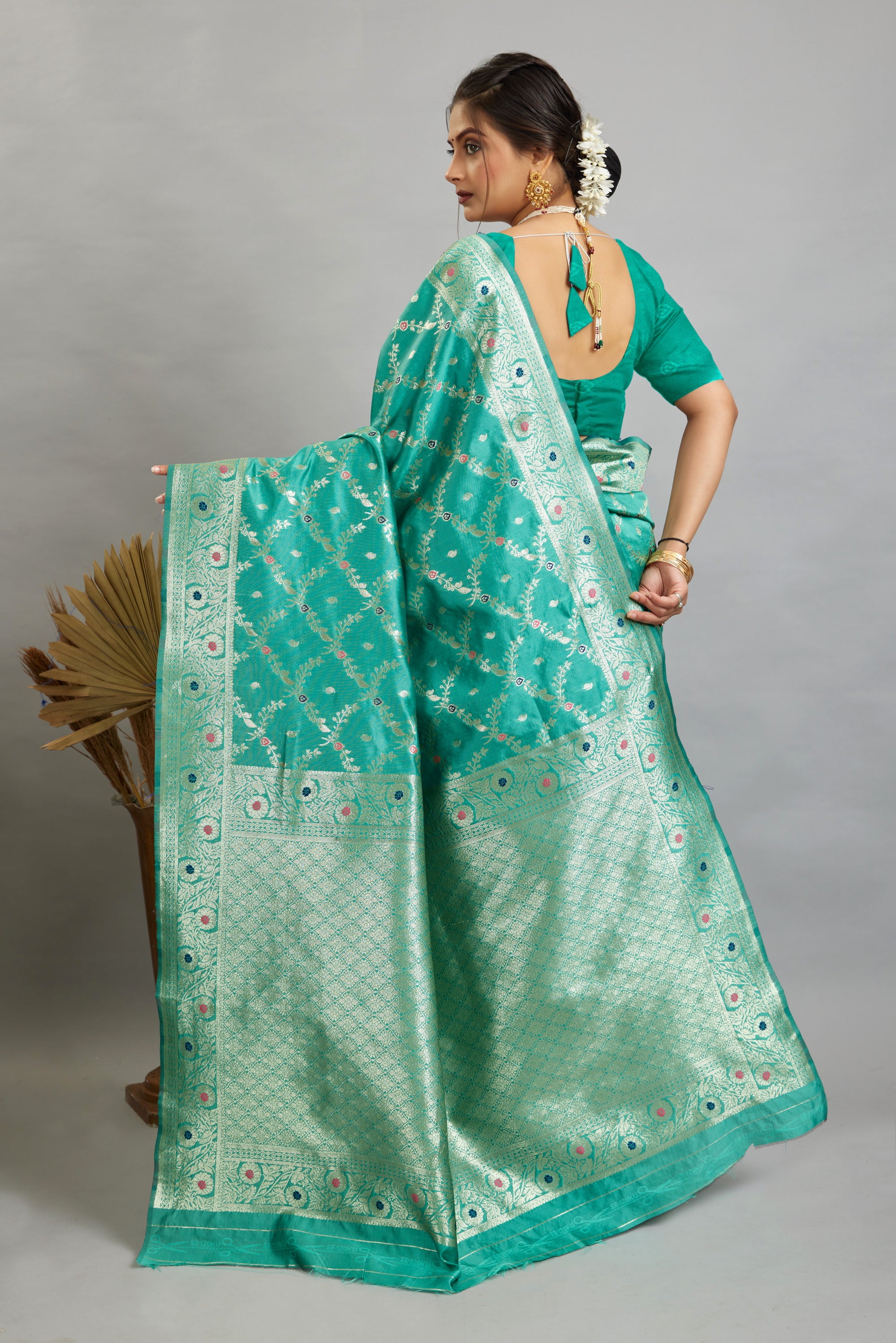 Blue Woven Banarasi Silk Saree