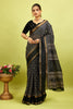 Black Kalamkari Printed Cotton Silk Saree