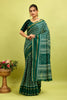 Green Kalamkari Printed Cotton Silk Saree