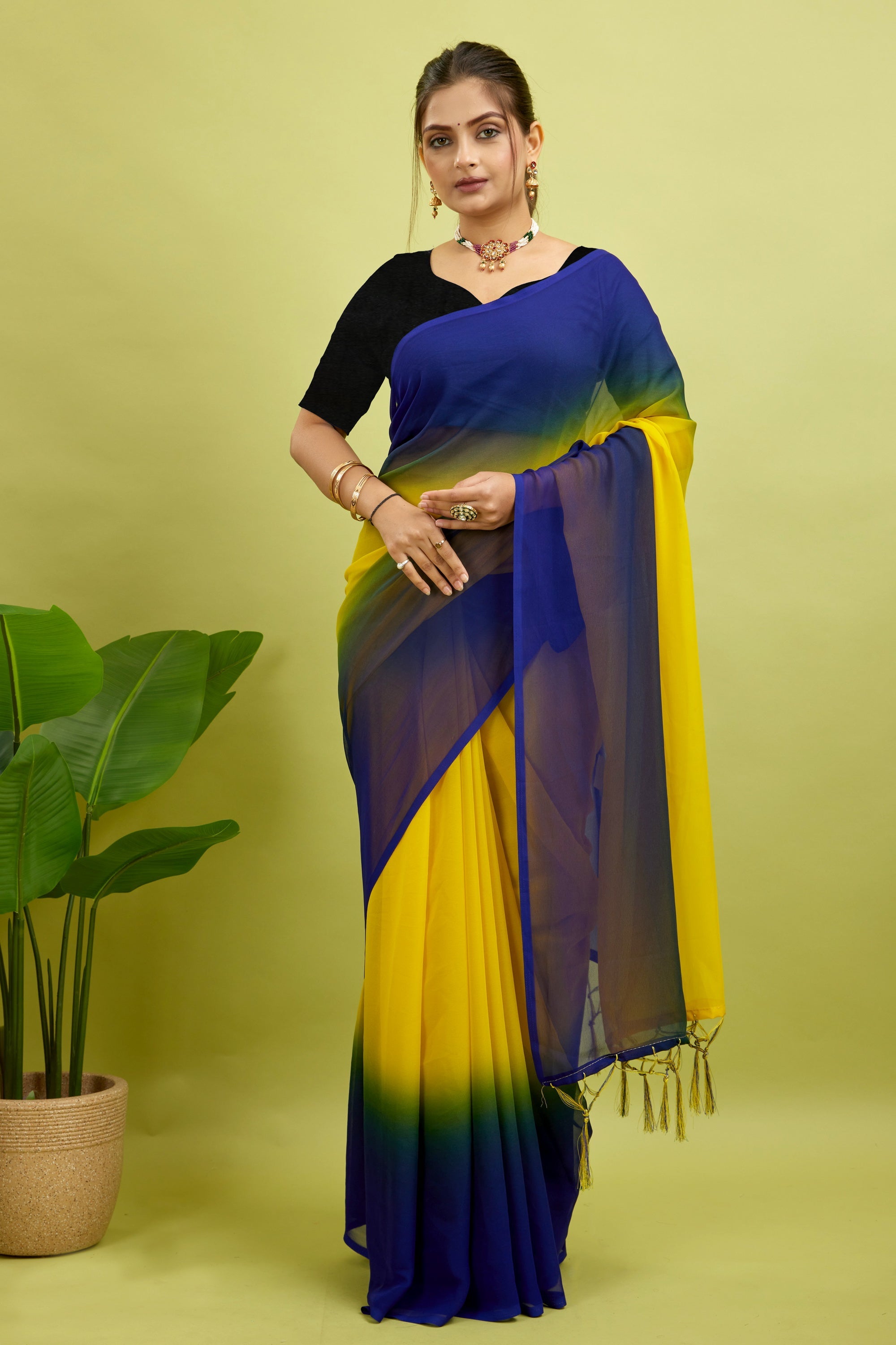 Flowing drape Georgette Saree