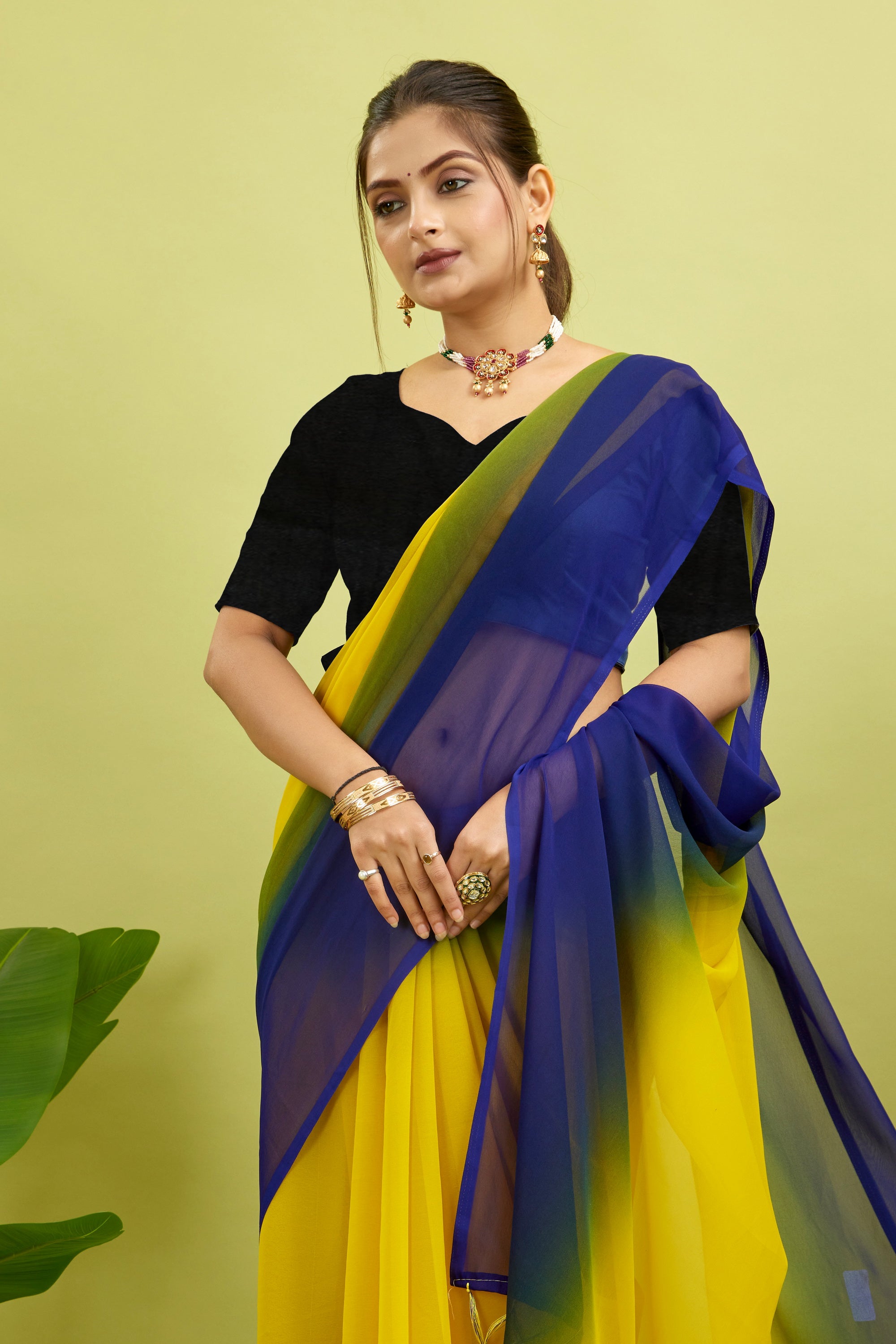 Flowing drape Georgette Saree