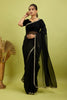 Black Mirror Lace Georgette Saree