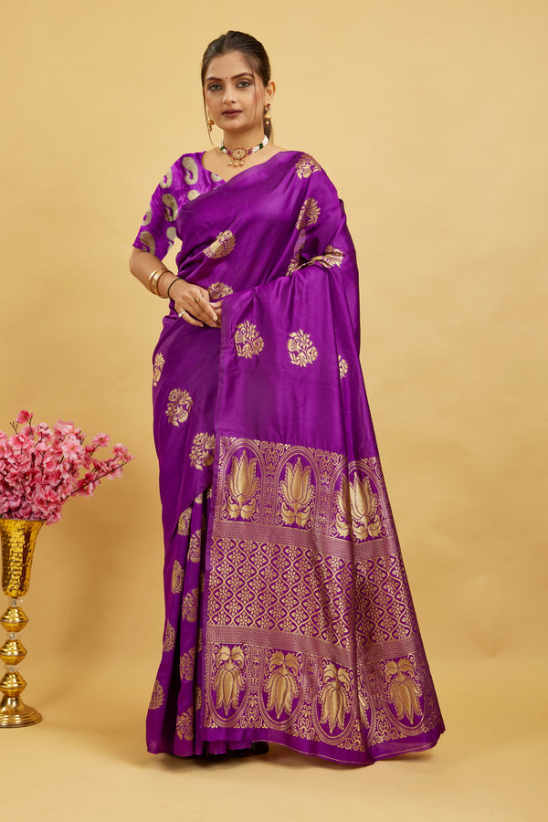 Banarsi Silk With Heavy Border Silk Saree