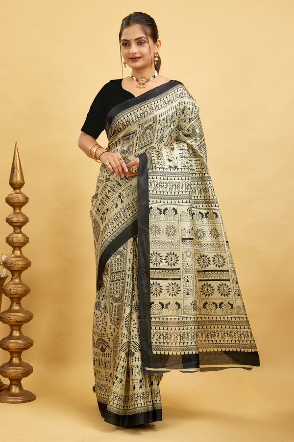 Kamalkari Print Casual Wear Saree
