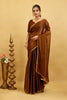 Brown Jimmy Choo Plain Chiffon Saree